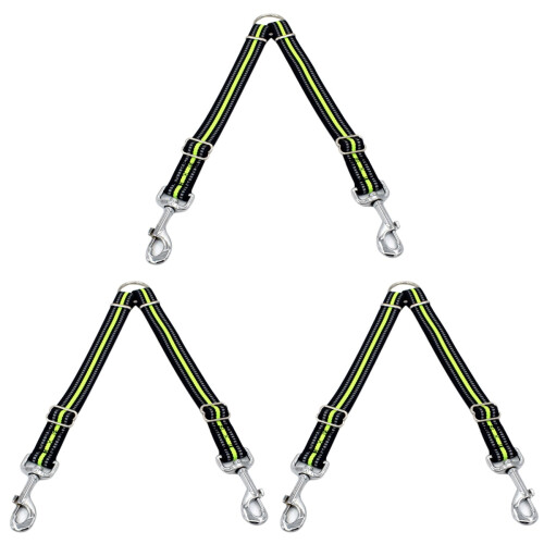 3pcs Reflective Pet Traction Rope Double Head Strap for Dog Size M 1