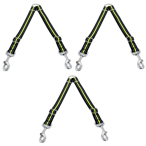 3pcs Reflective Pet Traction Rope Double Head Strap for Dog Size M 2