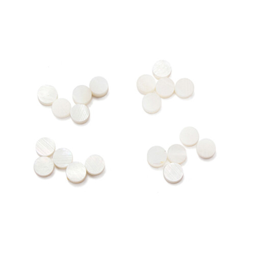 20 Pcs Abalone Shell Fingerboard Inlay Dot Guitar-White 6mm