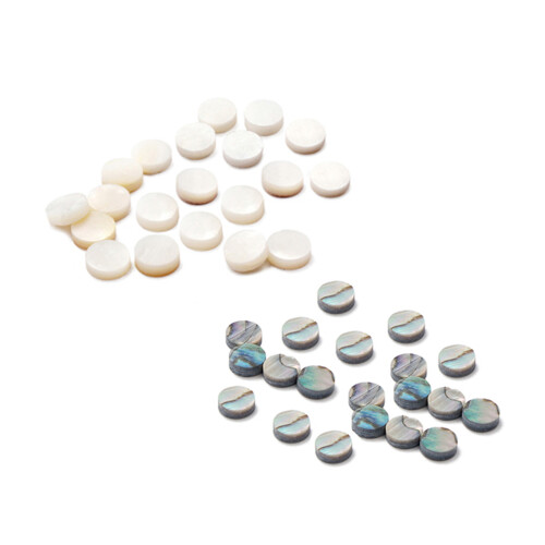 20 Pcs Abalone Shell Fingerboard Inlay Dot Guitar-White 6mm 1