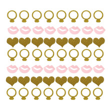 6 Packs 300pcs Heart-Shaped Paper Confetti for Wedding Party