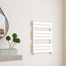 (White, 800x600mm) Flat Panel Bathroom Heated Towel Rail Radiators