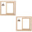 2pcs Double Sided Rotating Wood Picture Frame with Lamp 8