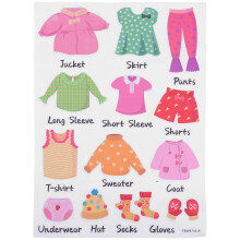 2 Sets Kids Wardrobe Clothing Labels Stickers Girl
