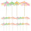 100pcs Cocktail Picks Umbrellas for Tropical Party 7