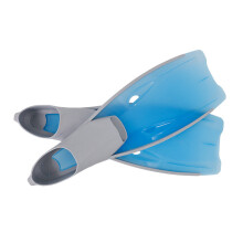 Diving Fins Adults Children Swimming Fins-transparent blue S