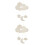 2pcs Kids Eyelashes Moon Stars Cloud Hanging Decor 5