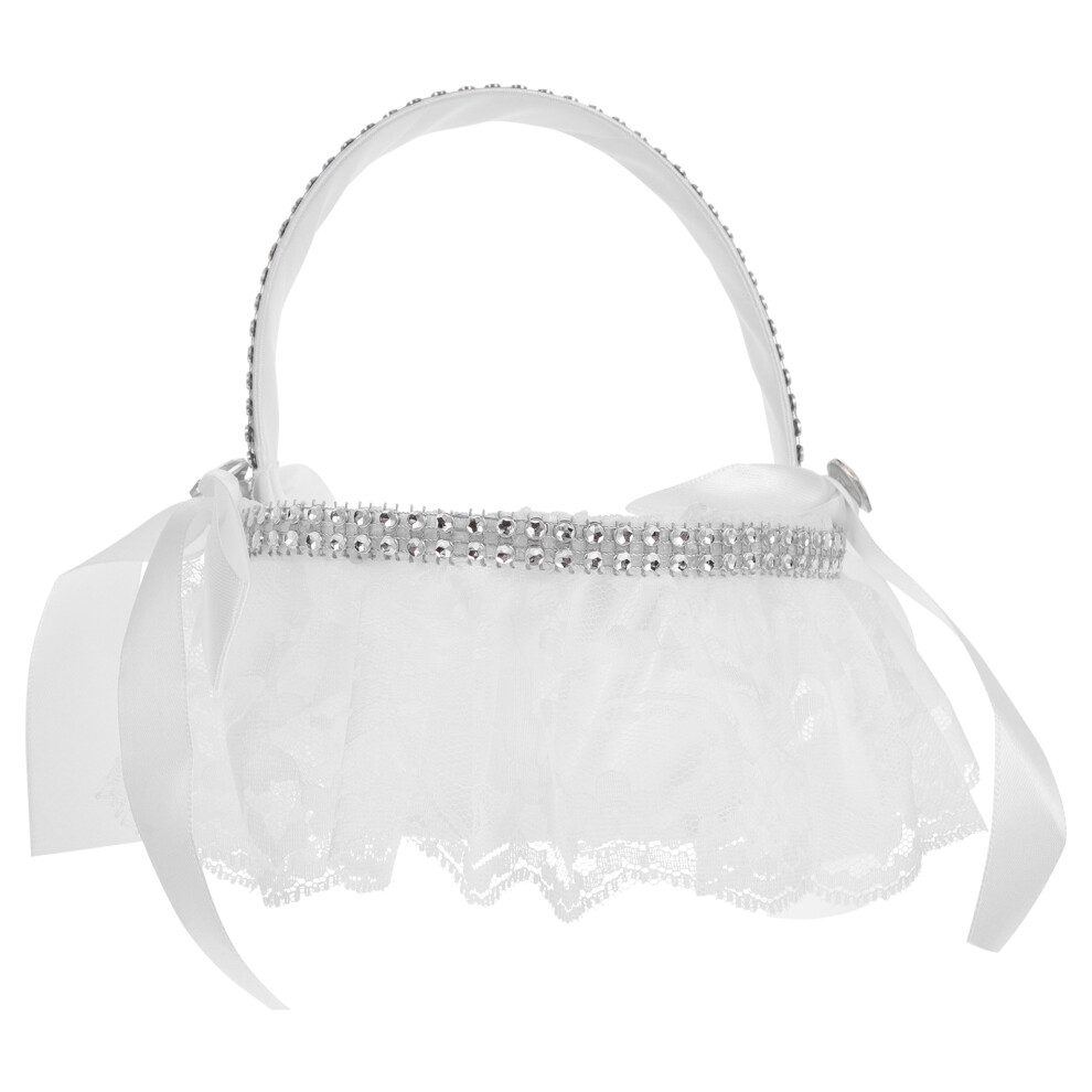 3 Pcs Mini Flower Basket Lace Flower Girl Basket-image-OPC-PKCFJMH-NEW