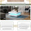 (White ) Square High Gloss Coffee Table with LED light 4