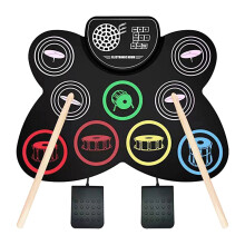 Electric Drum Set, 9 Drums Practice Pad Electronic Drum with