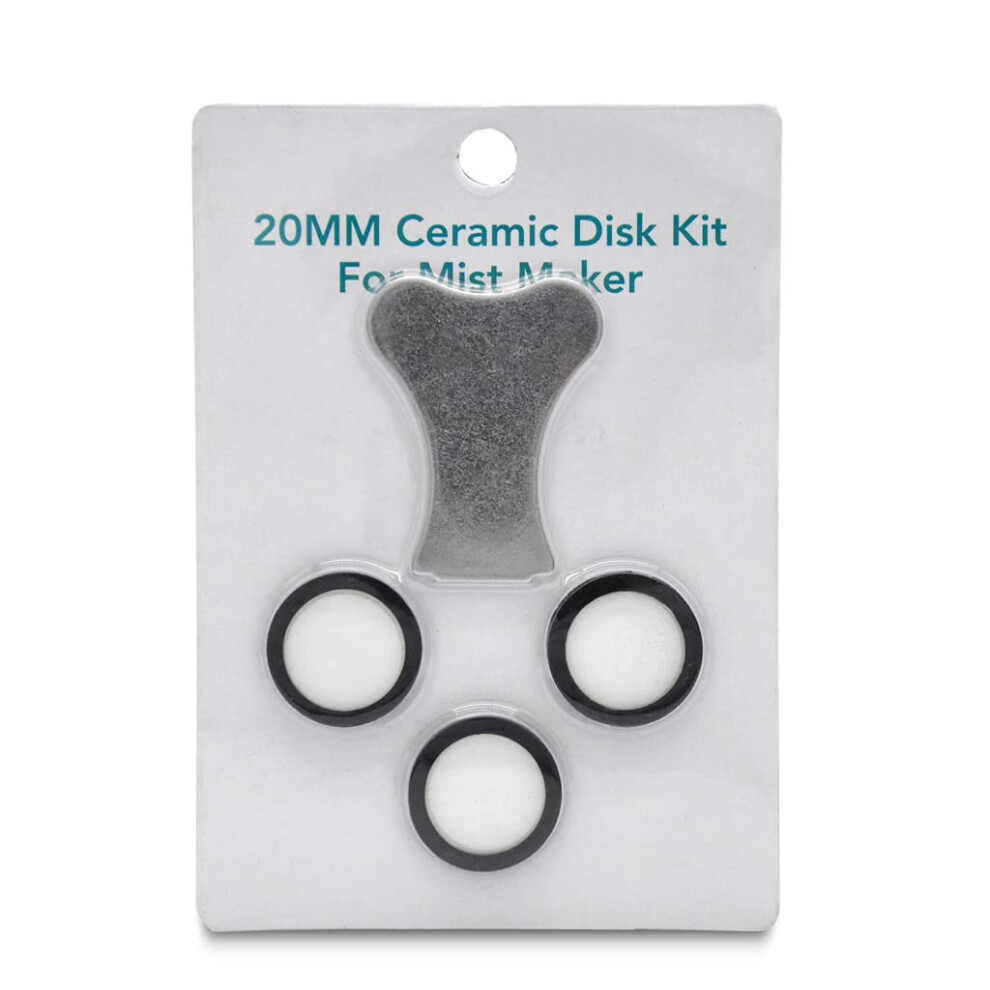 20mm Ceramic Disk Atomizing Accessories with Replacement Key for Home Humidifier - Compatible Parts and Specifications