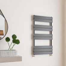 (Anthracite, 1000x600mm) Flat Panel Bathroom Heated Towel Rail Radiators