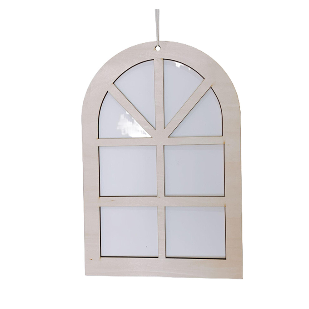 3Pcs Wooden Hollow Window Wall Decoration Wall Hanging Vaguelly