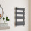 (Black, 1000x600mm) Flat Panel Bathroom Heated Towel Rail Radiators 1