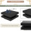 (Black ) Square High Gloss Coffee Table with LED light 7