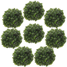 24 Pcs Artificial Grass Ball Pendant Green Leaves Decor