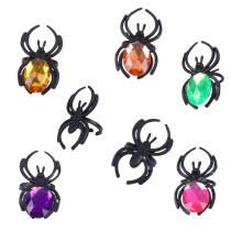 3 Sets 40pcs Plastic Halloween Spider Rings