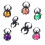 3 Sets 40pcs Plastic Halloween Spider Rings 1