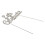 1Pc Unique Silver Alloy Cake Topper Party Insert Decorative Cake Pick 1