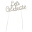 1Pc Unique Silver Alloy Cake Topper Party Insert Decorative Cake Pick 3