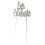 1Pc Unique Silver Alloy Cake Topper Party Insert Decorative Cake Pick 5