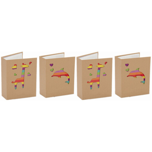 4 Pcs Baby Photo Album Insert Giraffe Dolphin Pattern 1