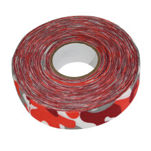 Ice Hockey Cloth Tape 2.5cm x 25m Red Camo Breathable Nonslip Protector for Hockey Gear and Equipment