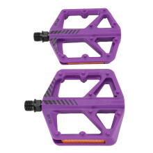 Purple Bike Pedal Boron Steel Axle Nylon Fiber Non Slip Toothed Flat Pedal