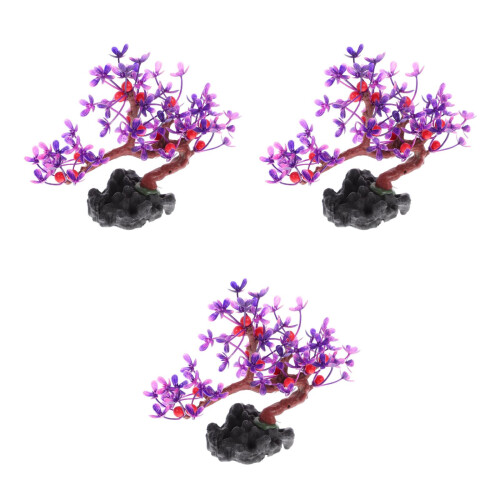 3pcs Purple Simulation Aquatic Plant Water Grass 1