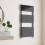 (Black, 1200x600mm) Flat Panel Bathroom Heated Towel Rail Radiators 1