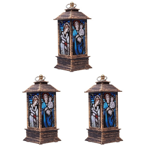 3pcs Lantern Church Jesus Pattern Oil Lamp 1