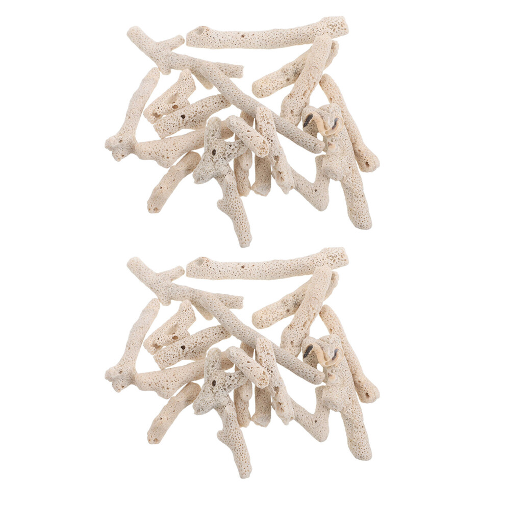 2 Packs 250g Crushed Coral Rock Aquarium Gravel for Fish Tank Filter