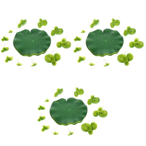 3 Sets Artificial Floating Duckweed Plastic Aquatic Plant 2