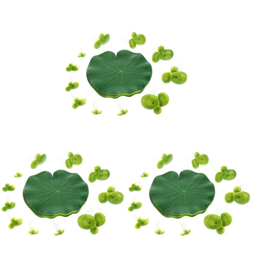 3 Sets Artificial Floating Duckweed Plastic Aquatic Plant 1