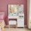 AINPECCA Dressing Table with LED Lights Mirror Vanity 8