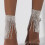 2 Pcs Silver Tassel Anklet for Women 6