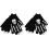 2pcs Men's White Skull Winter Gloves Touch Screen Windproof 2
