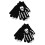 2pcs Men's White Skull Winter Gloves Touch Screen Windproof 7