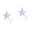 2Pcs Christmas Tree Star Topper Led Warm White With 4