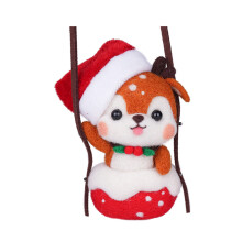 3 Sets Needle Felting Kit Christmas Pendant Wool Craft
