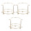 3pcs 2-Tier Crown Display Stand Tiara Headband Storage Holder 9