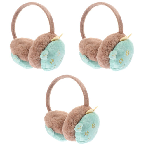 3 Pcs Plush Ear Muffs Warm Winter Accessory 2
