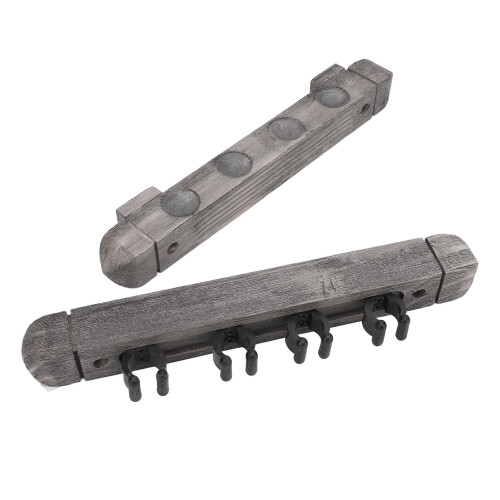 Wall Mounted Cue Holder Rack 4 Slots Modern Wooden 2
