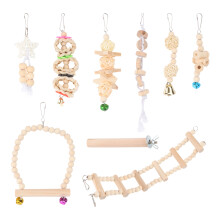 2 Sets Parrot Chewing Toys Bird Swing Suspension Bridge
