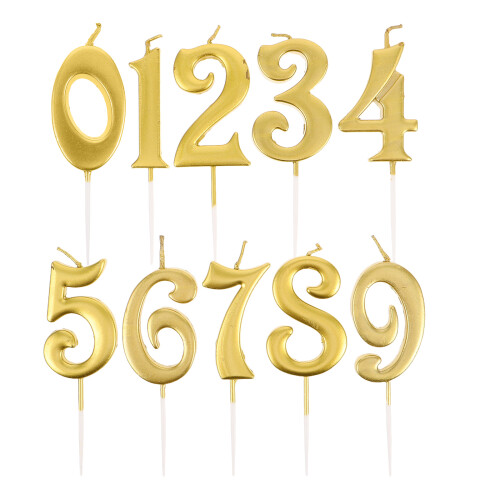 10pcs 0-9 numeric birthday candles for cake decoration