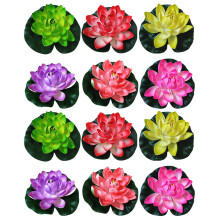36 Pcs 18cm Artificial Floating Water Lily EVA Lotus Pond Decor