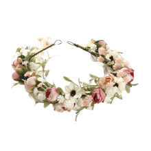 Roze Stoffen Bruid Bloemenkrans Hoofddeksel Comfortabel Decor