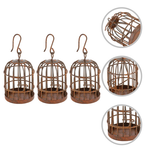 3pcs Mini Birdcage for Small Birds House Ornament 2