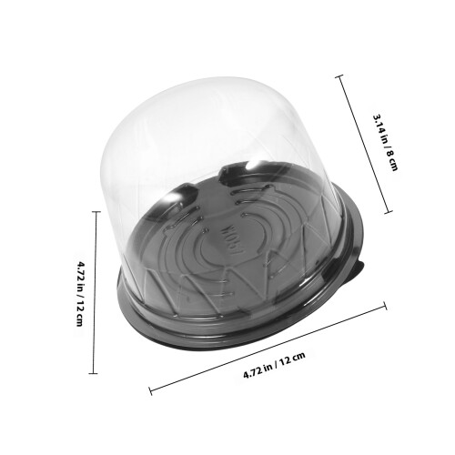 50pcs Plastic Cake Boxes with Lids Bakery Take Out Containers 1