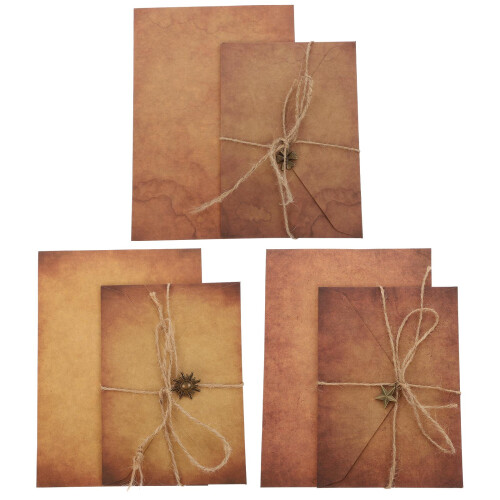 9 Sets Retro Writing Paper and Envelopes Vintage Style